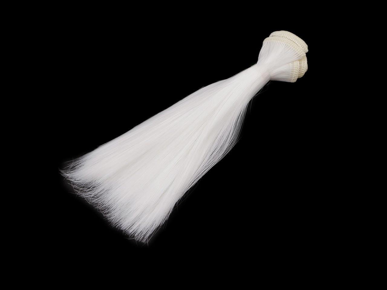 Paruka / vlasy pro panenky 15 cm, barva 6 bílá