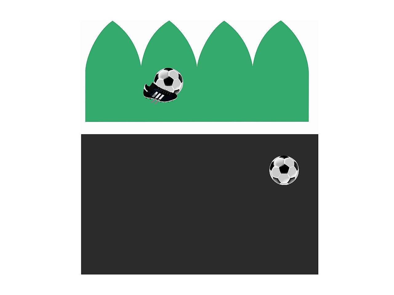 Panel na dětskou čepici a nákrčník, barva 2 zelená pastelová fotbalový míč