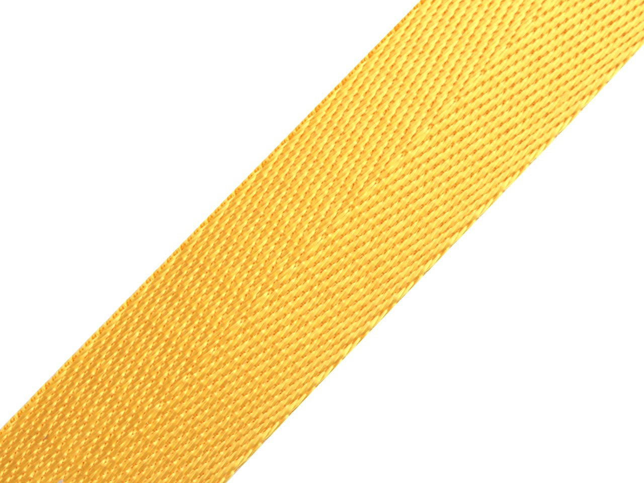 Hladký oboustranný popruh s leskem šíře 25 mm, barva 12 (17) žlutá