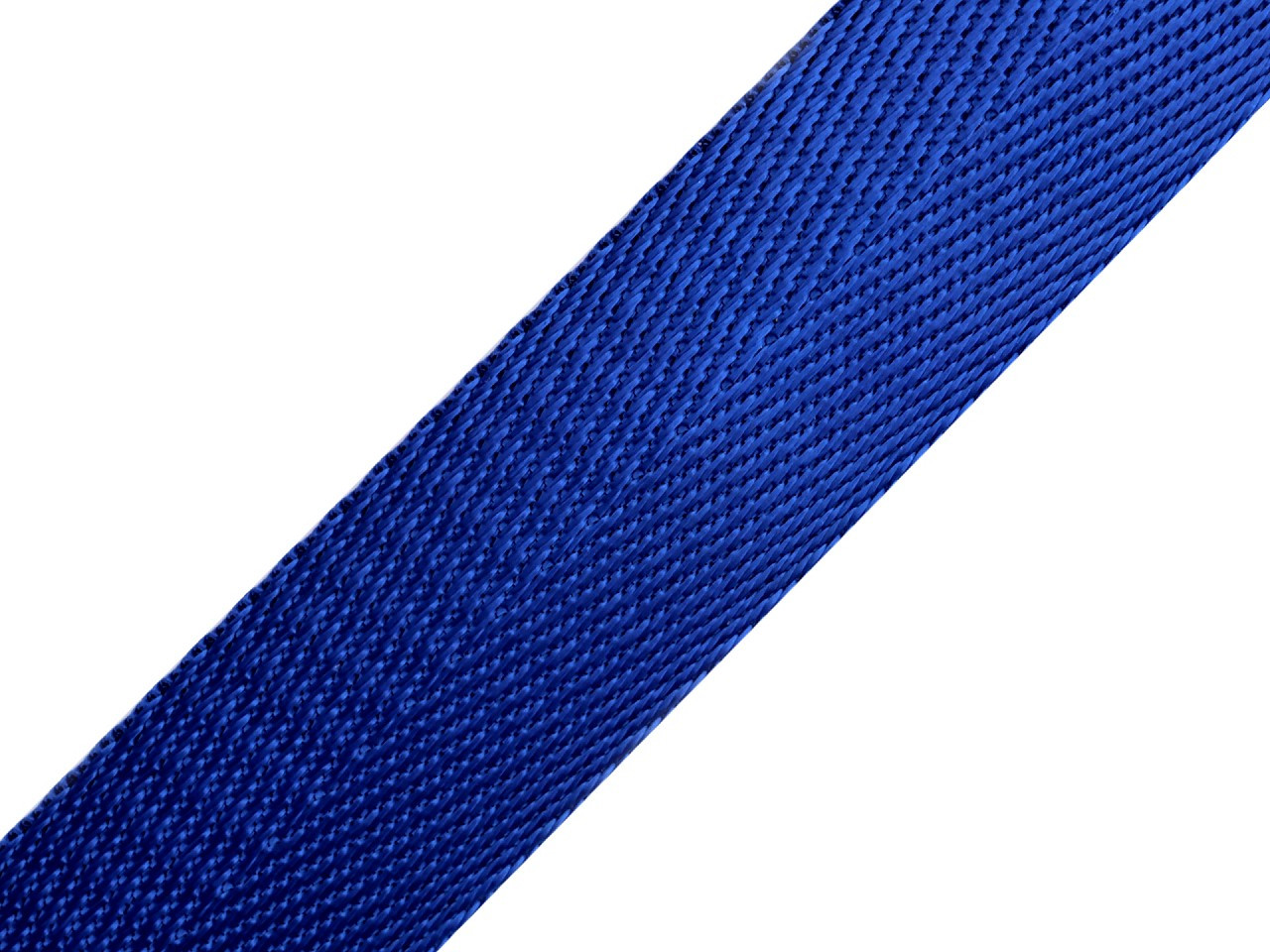 Hladký oboustranný popruh s leskem šíře 25 mm, barva 11 (19) modrá safírová