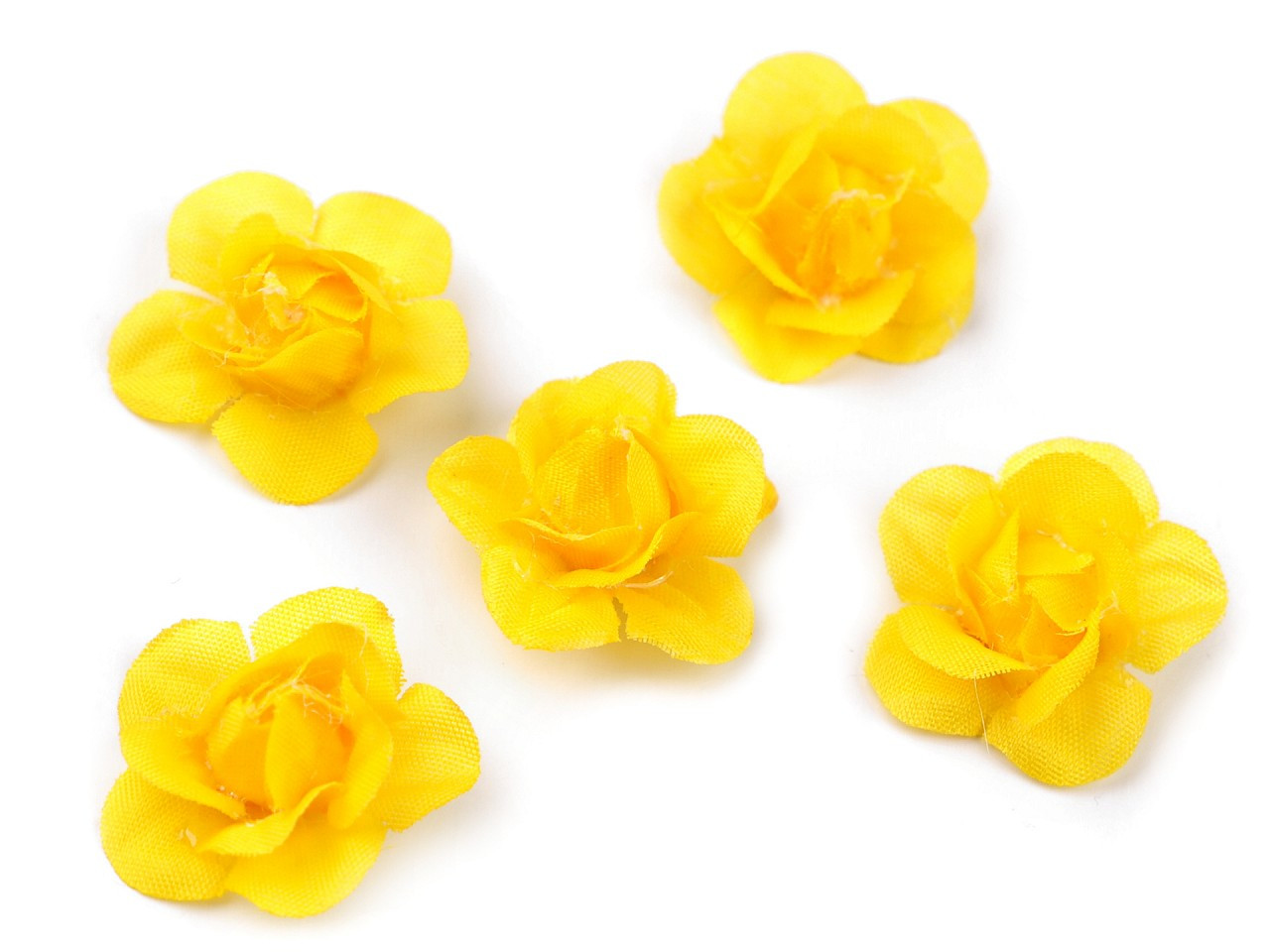 Umělý květ růže Ø2,8 cm, barva 9 žlutá tmavá
