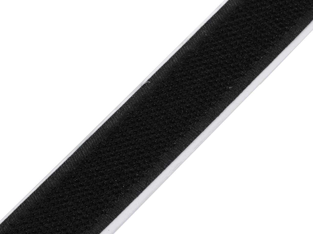 Suchý zip háček samolepicí šíře 20 mm, barva černá