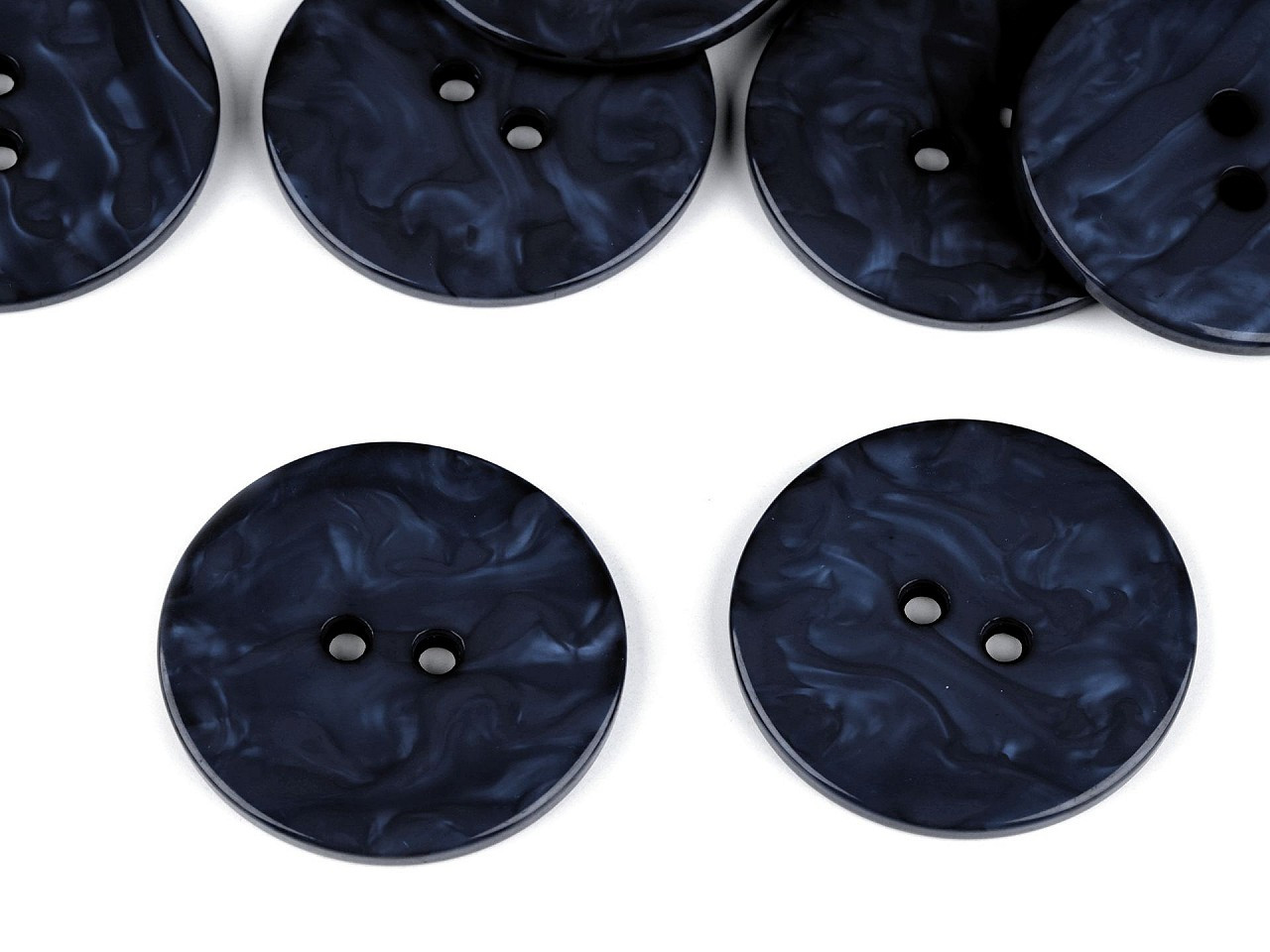 Fotografie Knoflík perleťový velikost 60", barva 21 modrá temná
