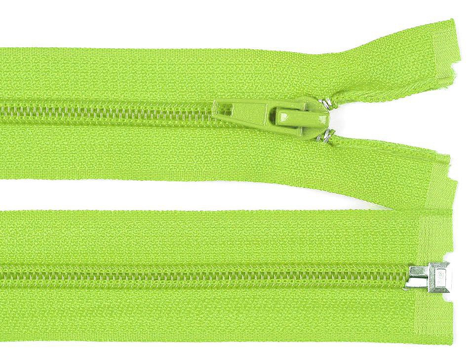 Spirálový zip šíře 5 mm délka 30 cm bundový POL, barva 234 zelená sv.