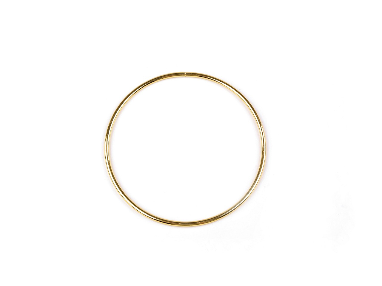 Kovový kruh na lapač snů / k dekorování Ø10,5 cm, barva 2 žluté zlato