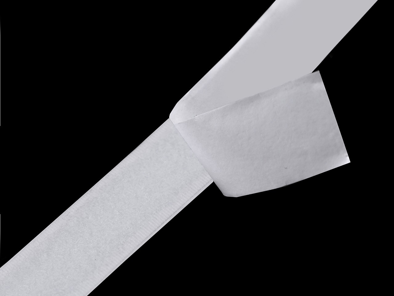 Suchý zip plyš samolepicí šíře 20 mm, barva bílá
