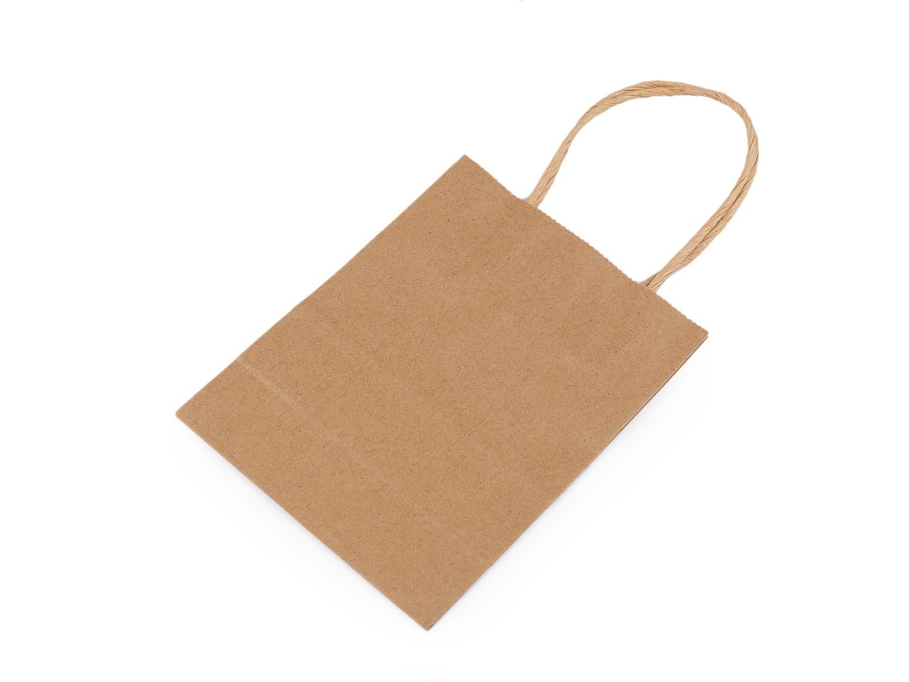 Papírová taška natural malá, barva hnědá přírodní