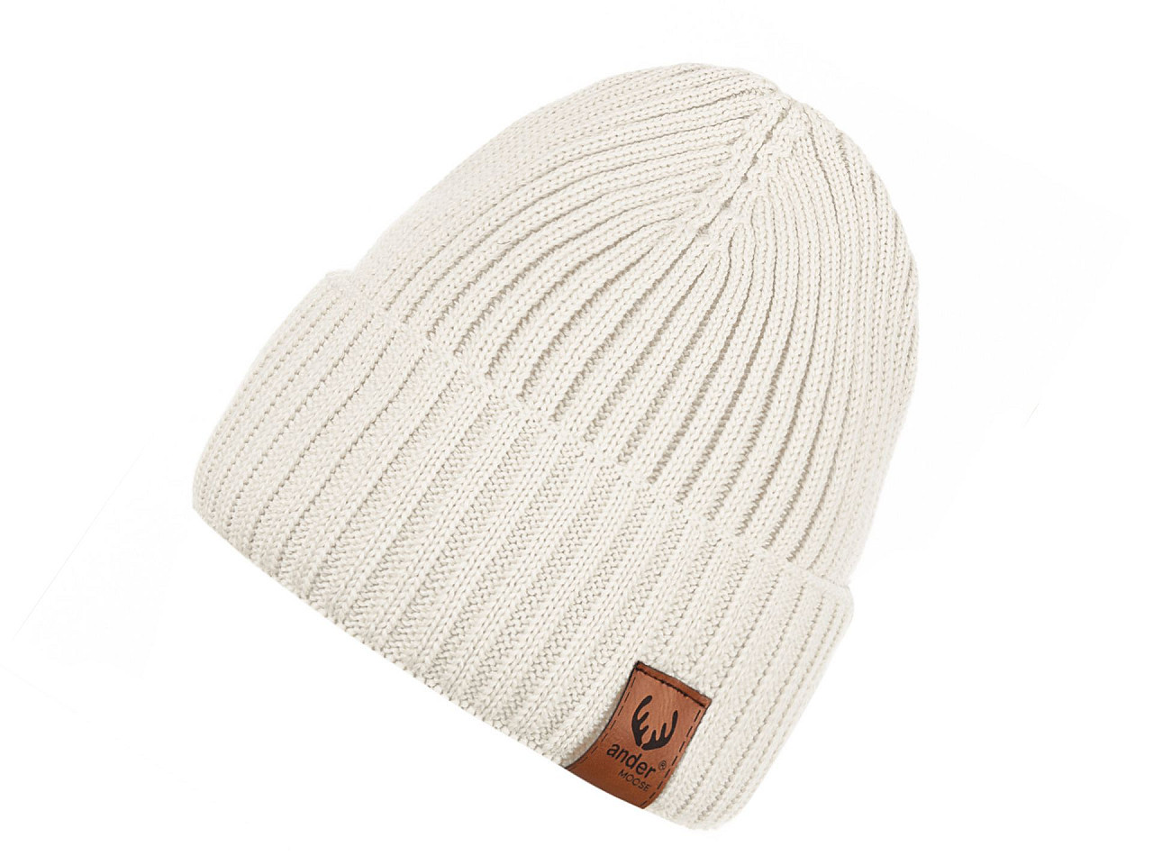 Zimní čepice unisex 100% bavlna, barva 5 krémová světlá