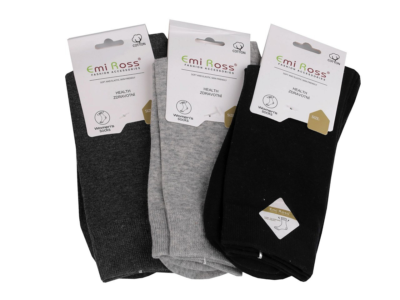 Dámské bavlněné ponožky Emi Ross, barva 17 (vel. 39-42) mix