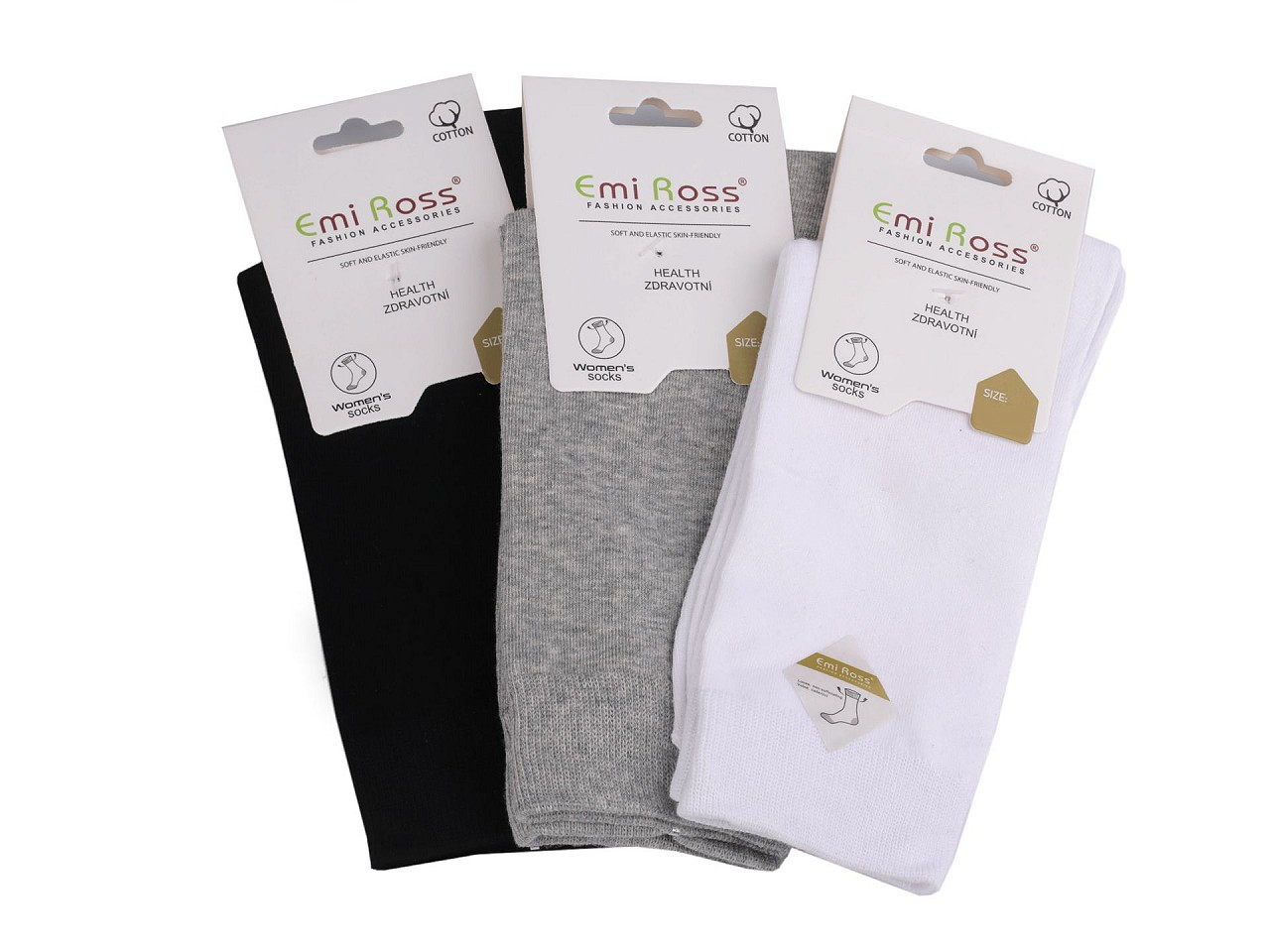 Dámské bavlněné ponožky Emi Ross, barva 3 (vel. 35-38) mix