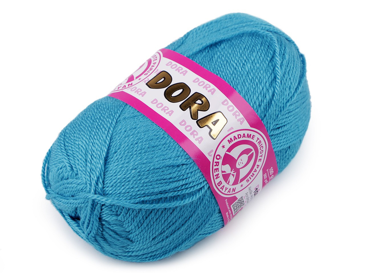 Pletací příze Dora 100 g, barva 31 (025) modrá azuro
