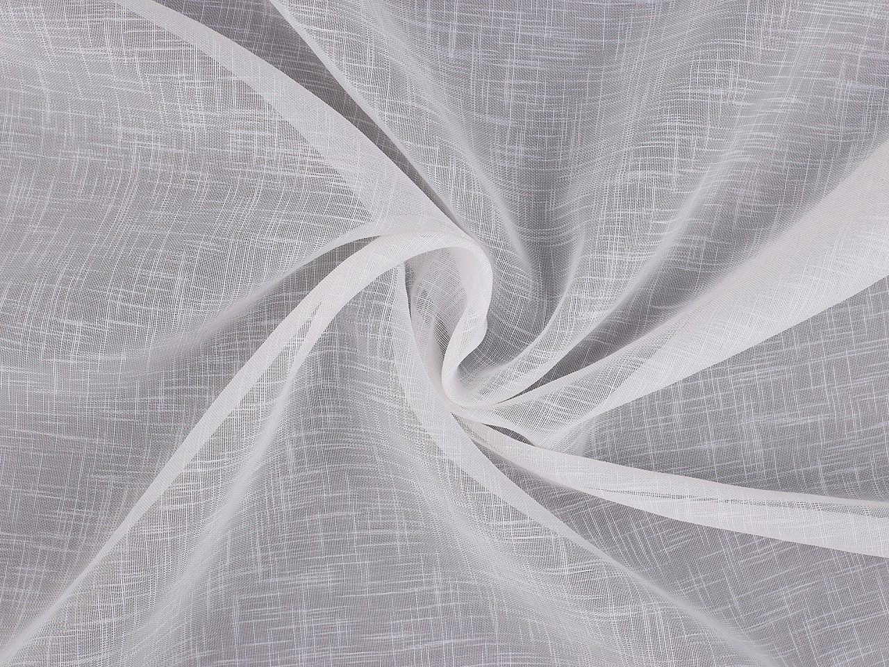 Záclona / voál strukturovaný s olůvkem šíře 276 cm, barva Off White