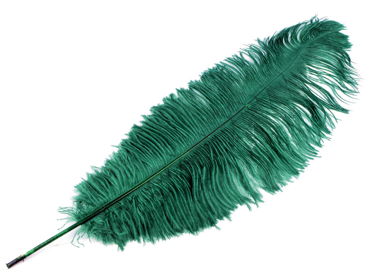 Pštrosí peří délka 60 cm, barva 16 zelená tmavá