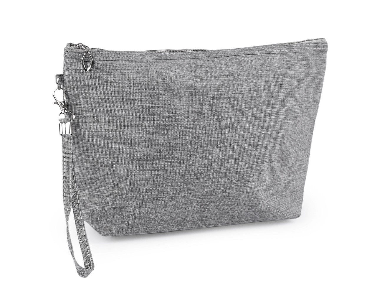 Kosmetická taška / pouzdro textilní 20x30 cm, barva 1 šedá žíhaná