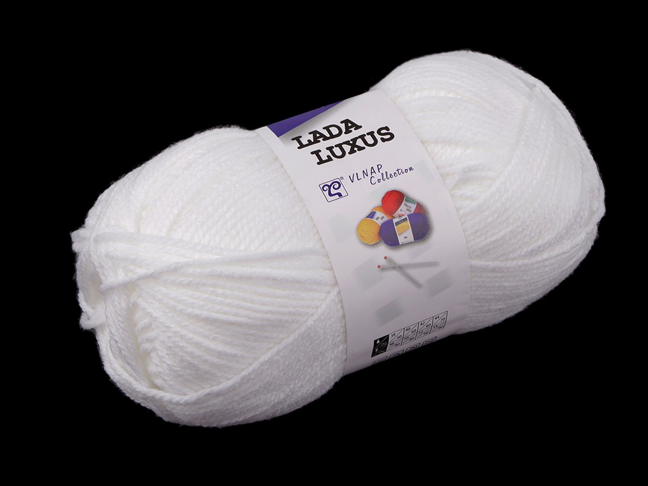 Pletací příze Lada Luxus 100 g, barva 1 (57076) bílá