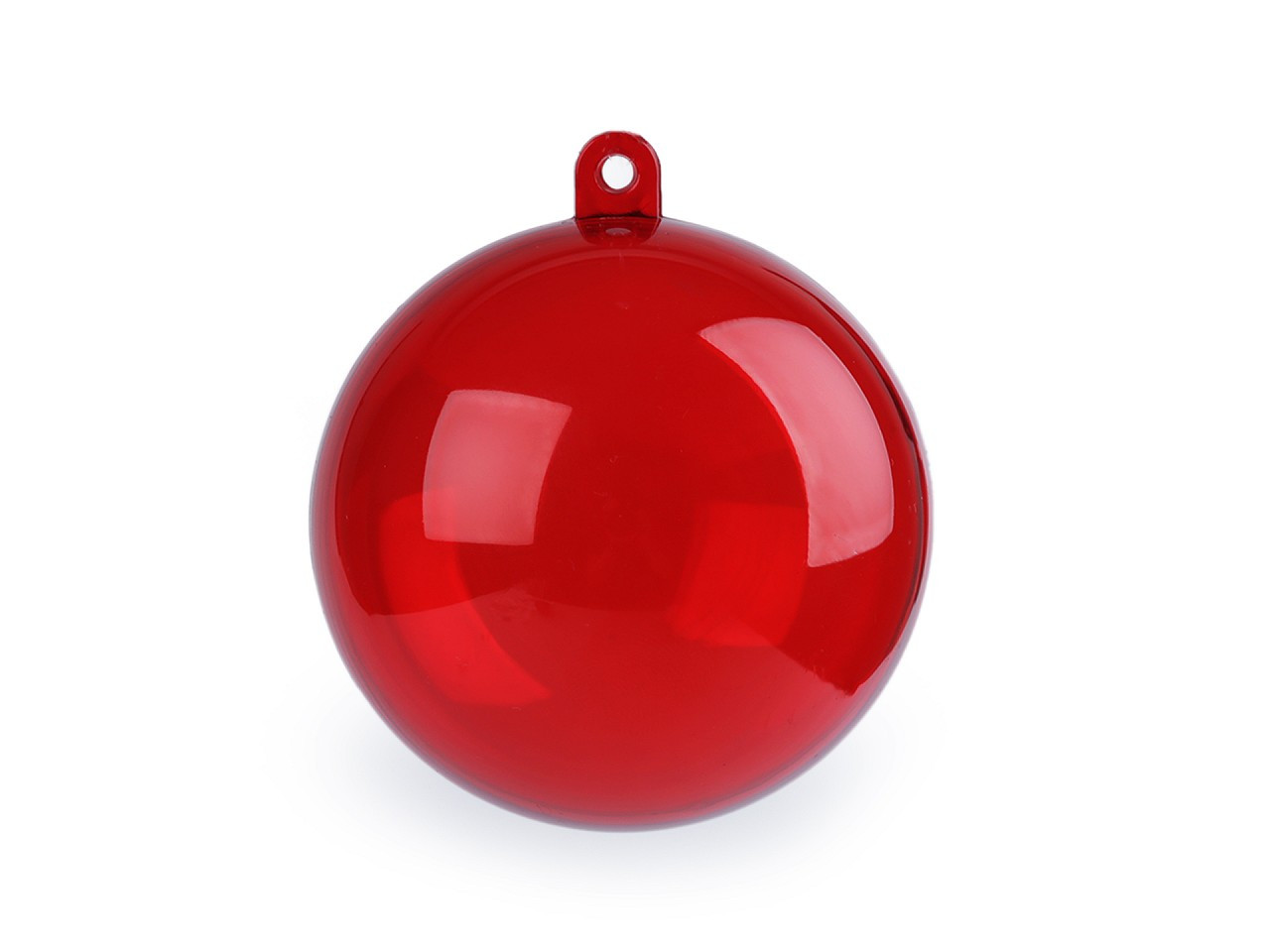 Plastová koule Ø6 cm dvoudílná, barva 2 červená