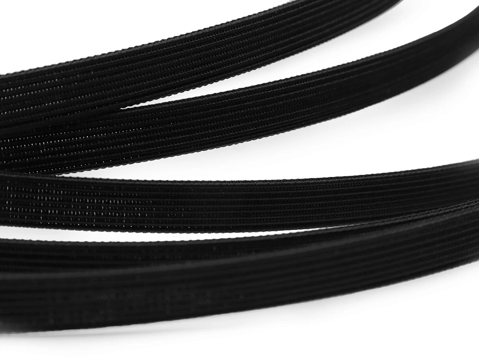 Kostice šíře 6 mm tkaná typ B FISZ POL, barva Černá