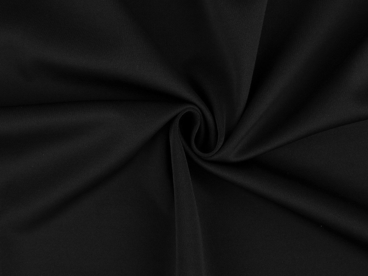 Úplet polyesterový hrubší s lycrou, barva černá
