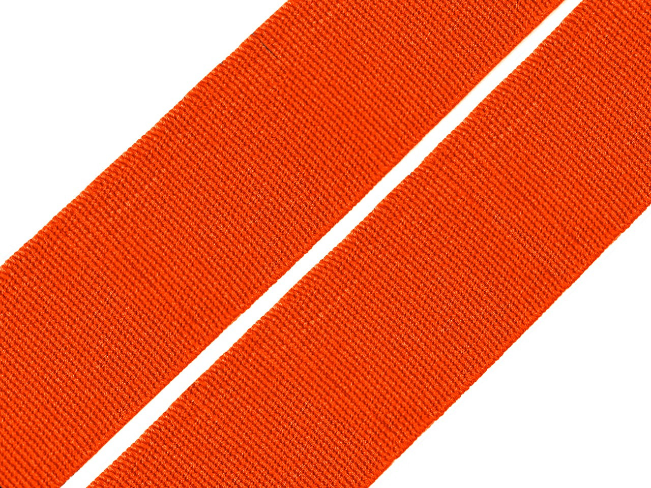 Pruženka hladká šíře 20 mm tkaná barevná, barva 4301 oranžová neon