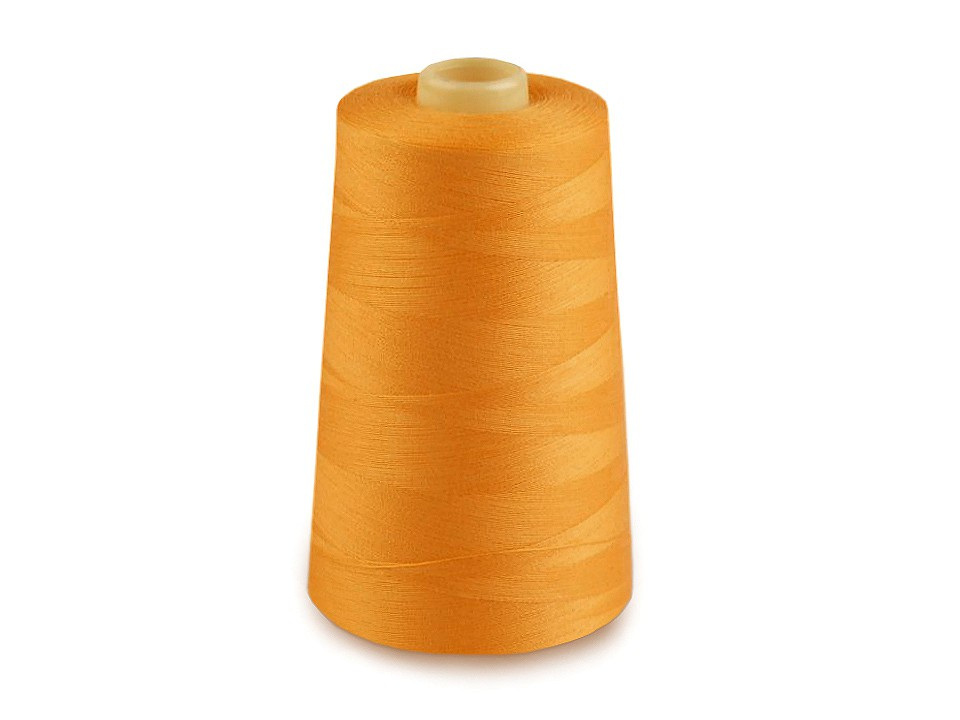 Polyesterové nitě pro overlocky i klasické šití návin 5000 yards PES 40/2, barva 520 Cyber Yellow