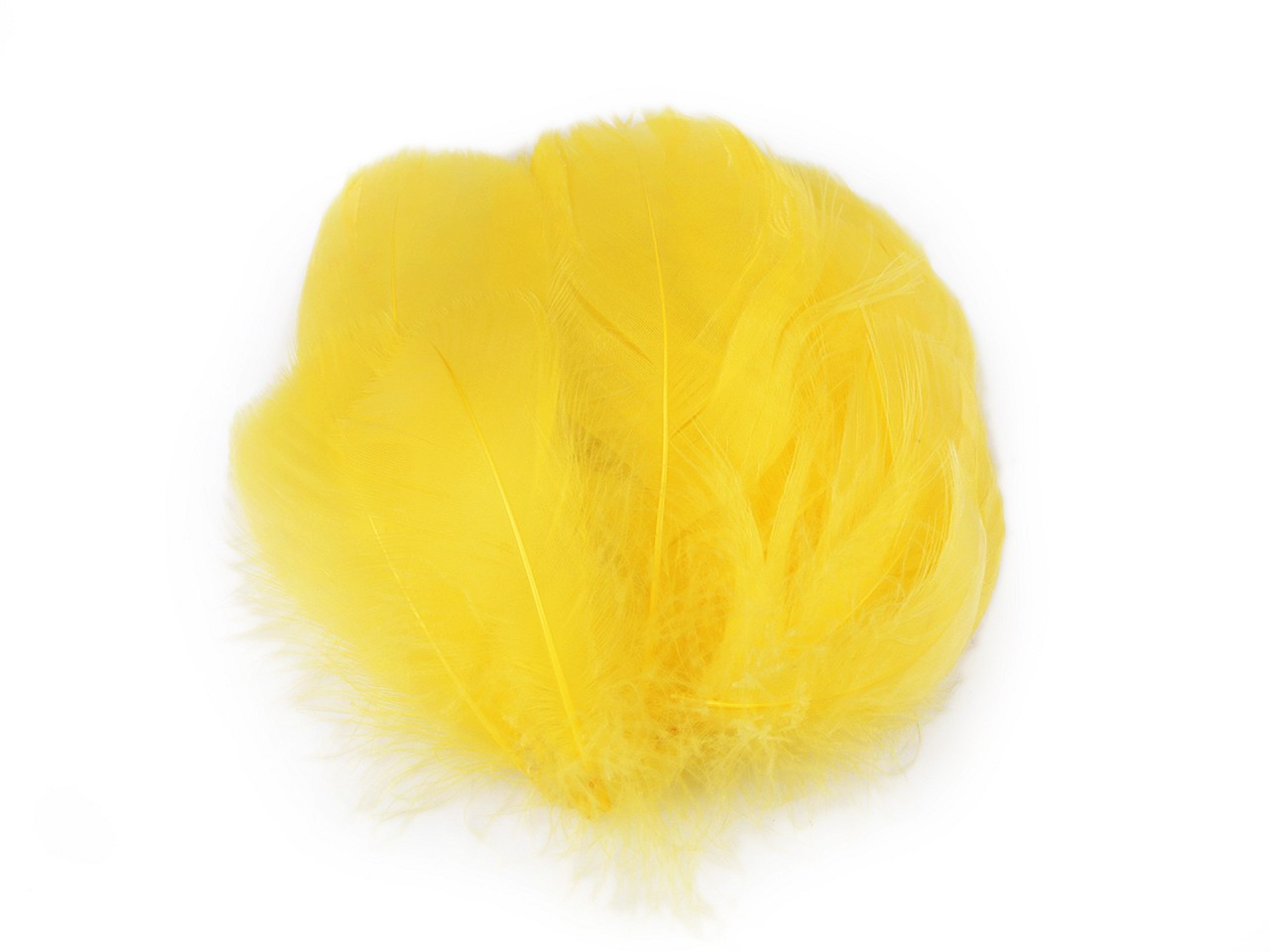 Pštrosí peří délka 6-11 cm, barva 2 žlutá