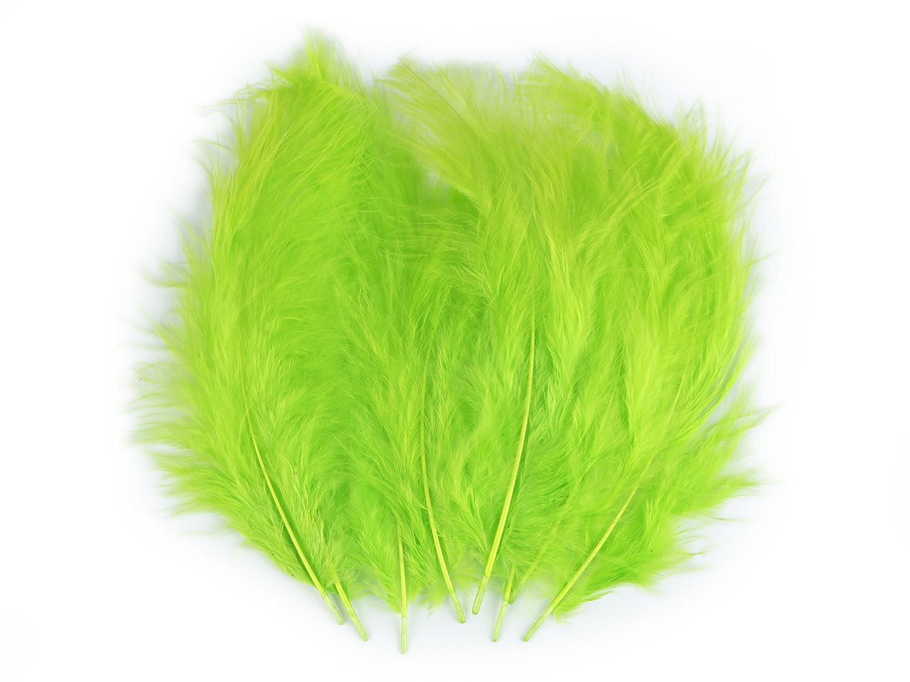 Pštrosí peří délka 9-16 cm, barva 52 zelená limetková