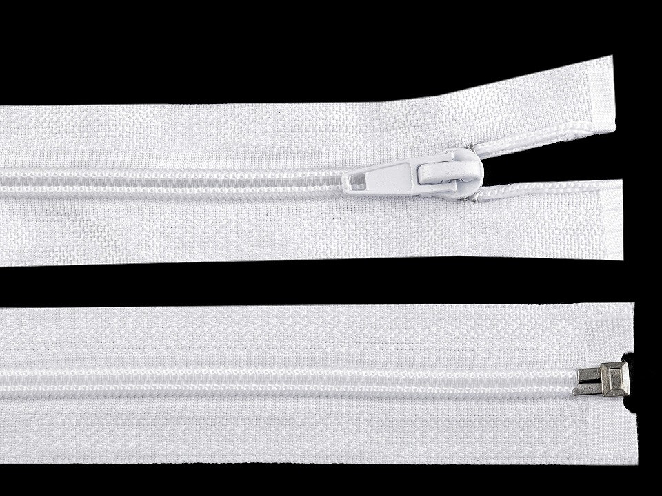 Spirálový zip šíře 5 mm délka 100 cm bundový, barva 101 bílá
