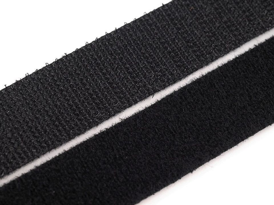 Fotografie Suchý zip šíře 20 mm oboustranný, barva 1 černá