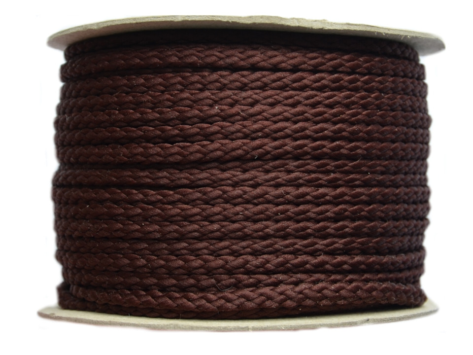 Oděvní šňůra PES Ø6 mm ČESKÝ VÝROBEK, barva Hnědá čokoládová (7929)