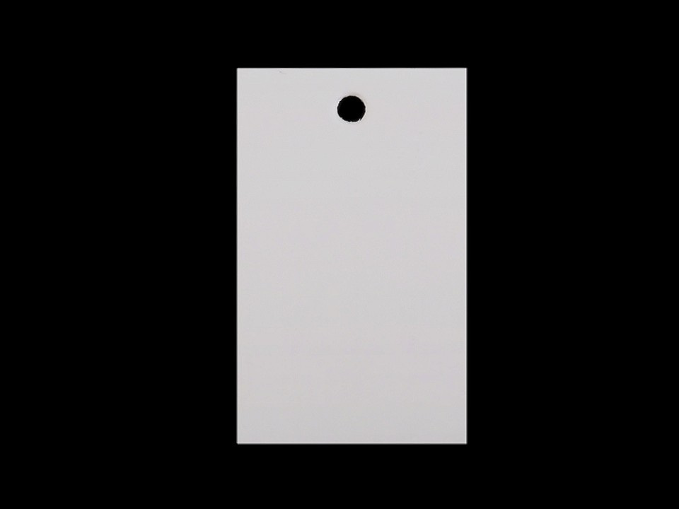 Papírová visačka / jmenovka 30x50 mm, barva 1 bílá