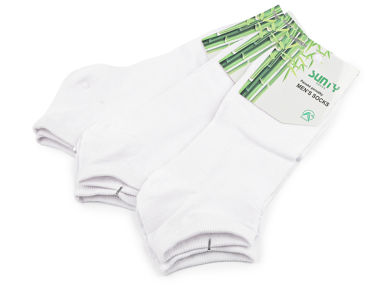 Bambusové ponožky kotníkové unisex, barva 7 (vel. 39-42) bílá