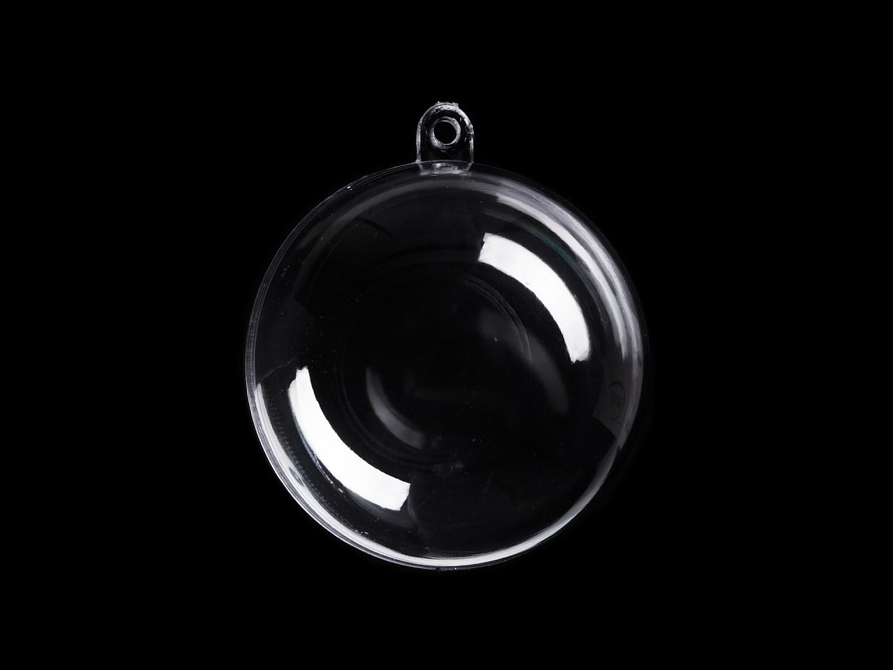 Plastová koule Ø6 cm dvoudílná, barva 1 transparent