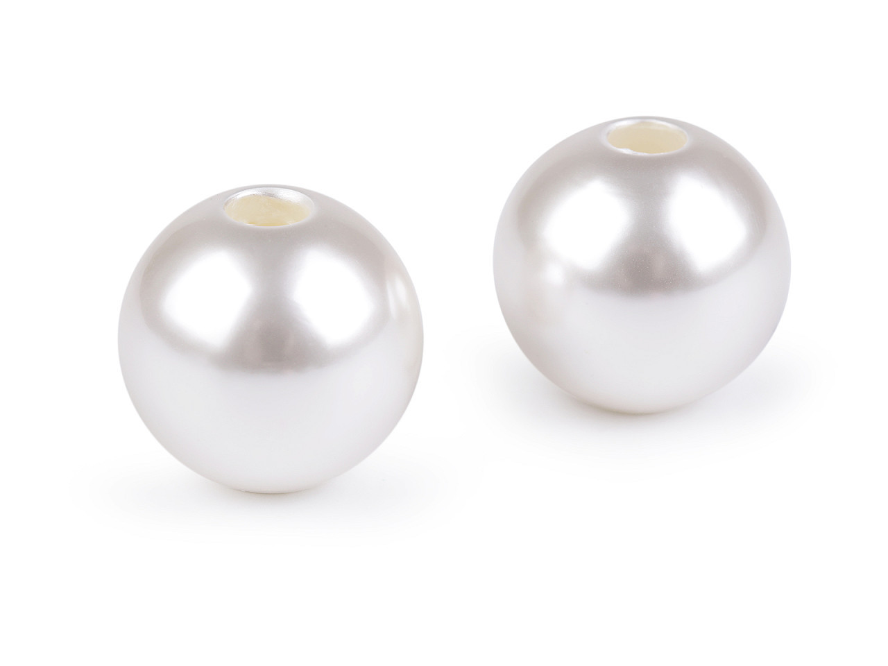 Plastové voskové korále Ø30 mm, barva 3 (F1) perlová světlá