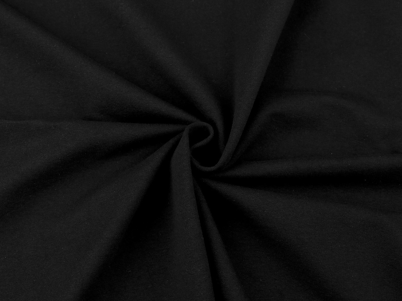 Teplákovina bavlněná nepočesaná jednobarevná, barva 14 černá
