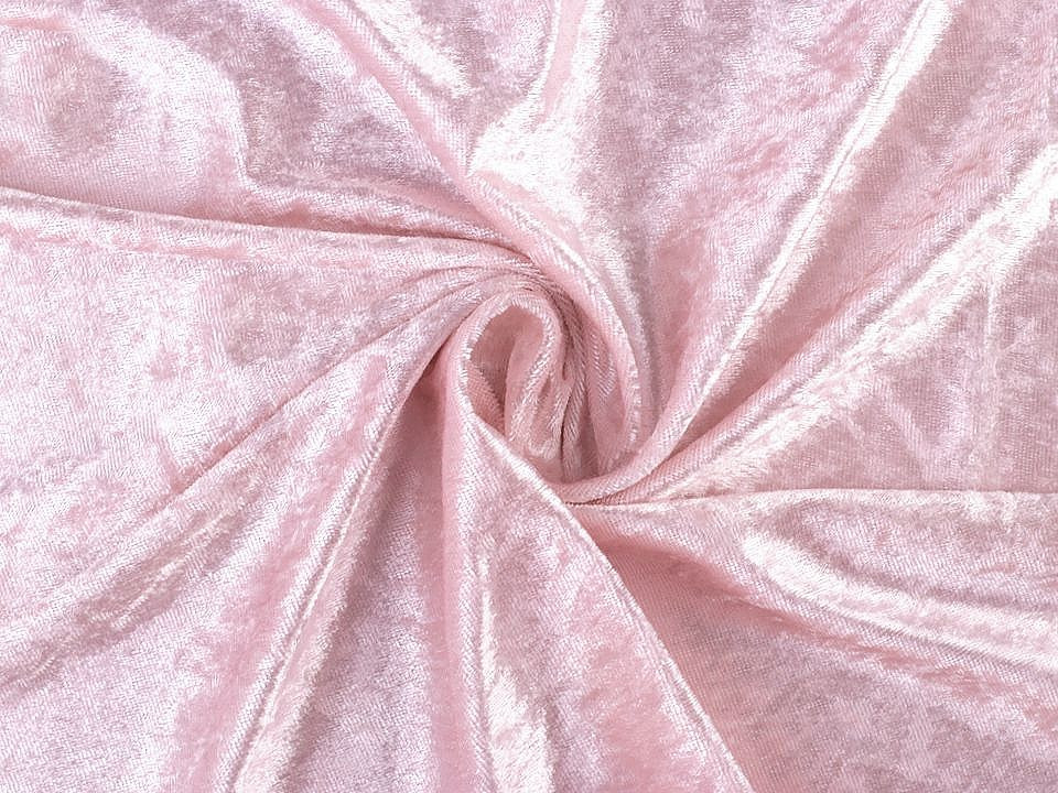 Elastický samet Panné lesklý, barva 3 (9) růžová nejsv.