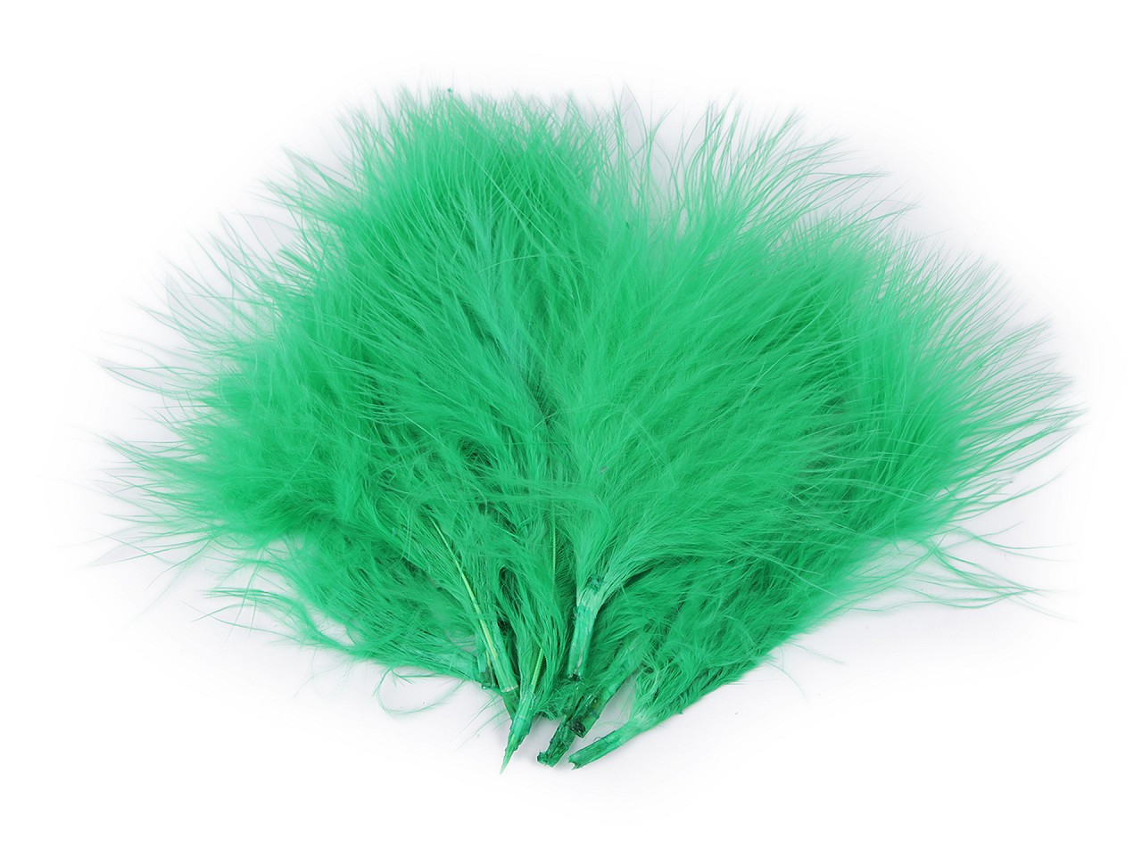 Peří marabu délka 5-12 cm, barva 4 zelená pastelová