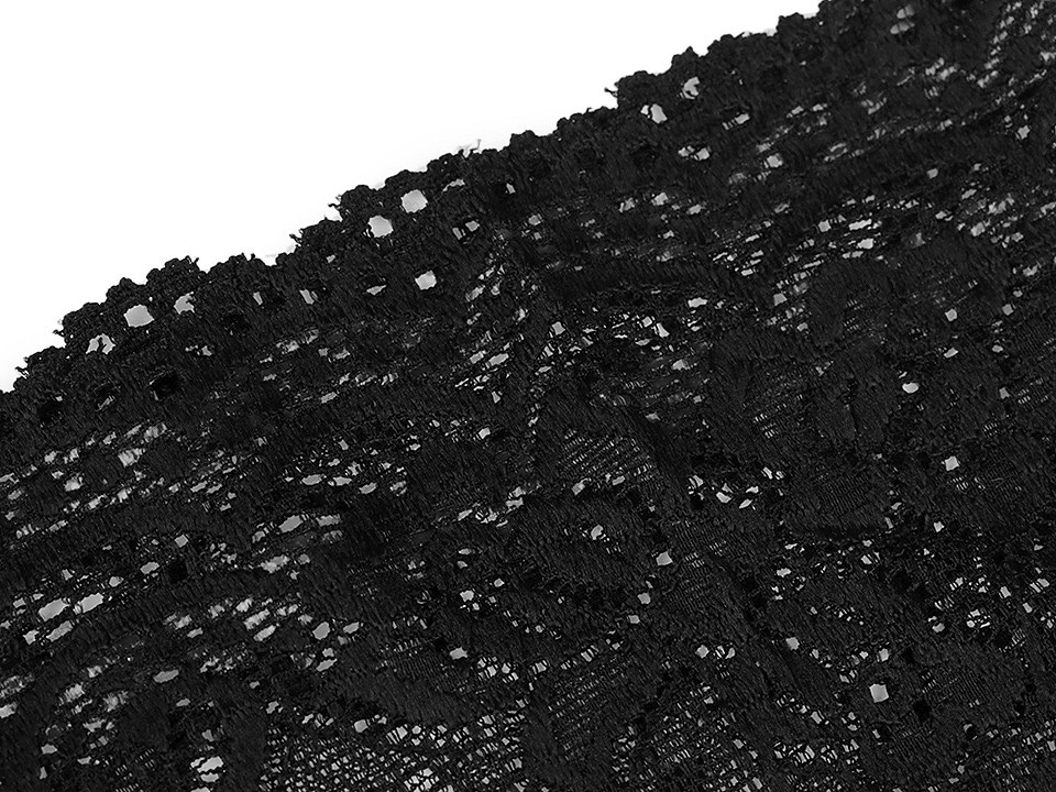 Samodržící pásky proti odírání stehen krajkové, barva 1 (vel. S - 34-40 cm) černá