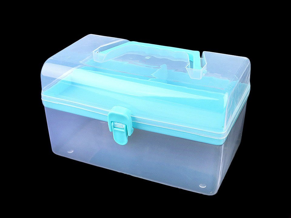 Plastový box / kufřík, barva 2 modrá azurová