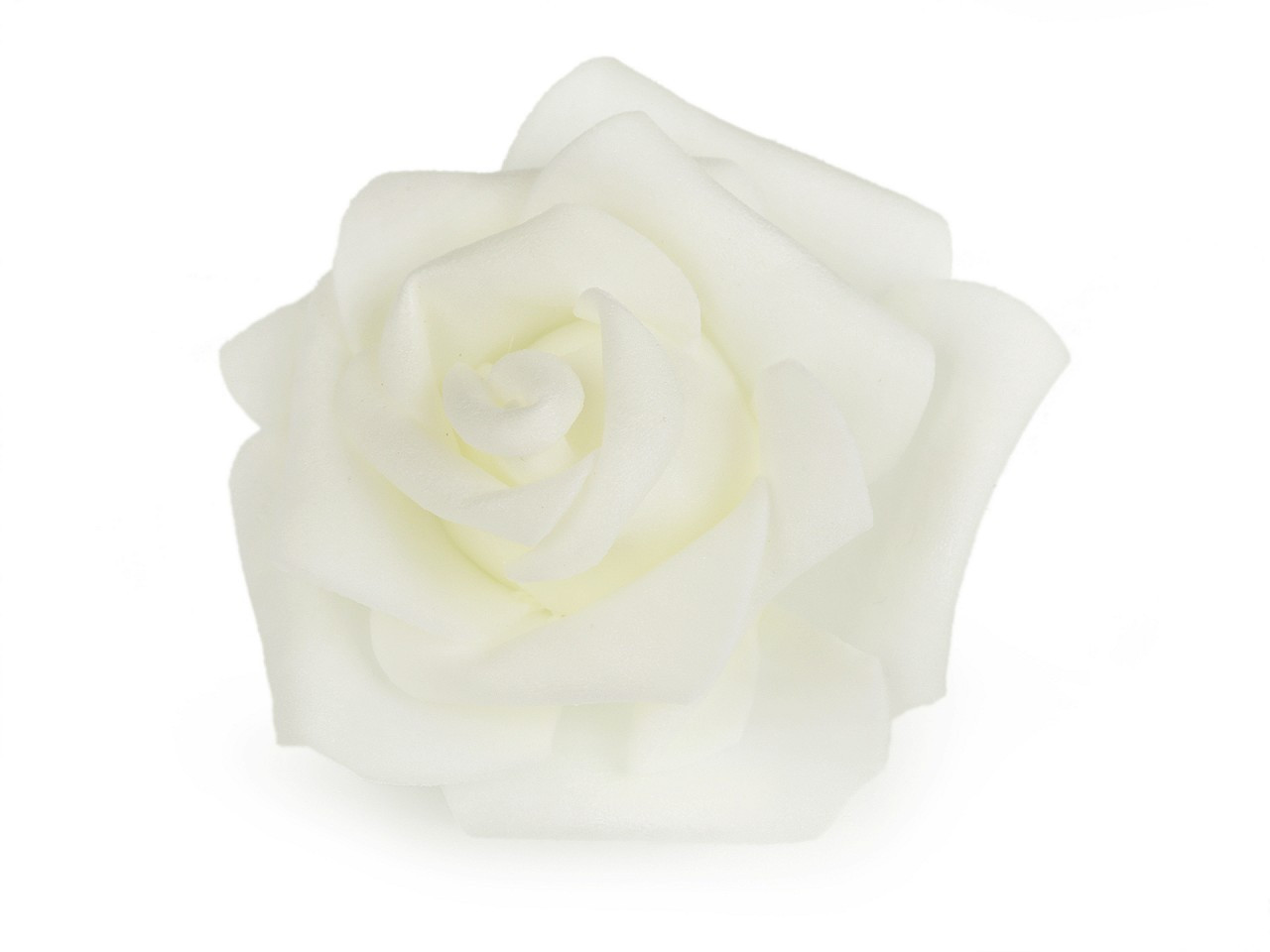 Fotografie Dekorační pěnová růže Ø6 cm, barva 13 krémová světlá