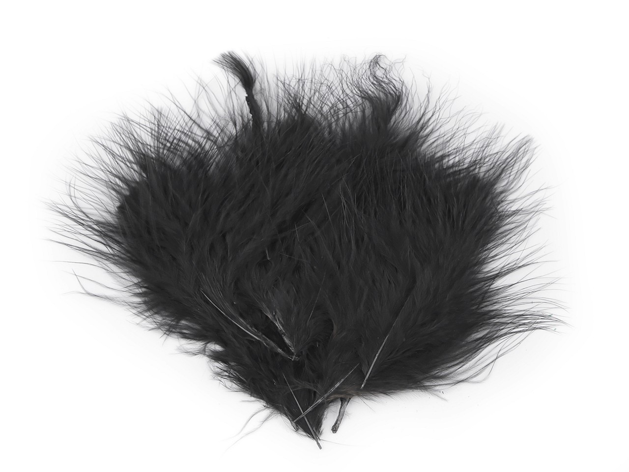Peří marabu délka 5-12 cm, barva 6 černá