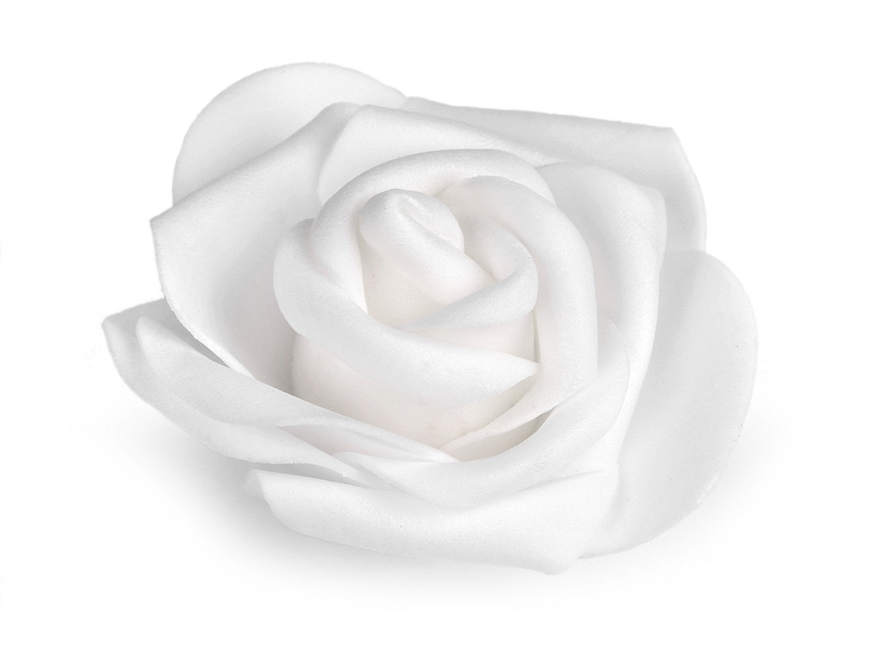 Dekorační pěnová růže Ø6 cm, barva 2 bílá