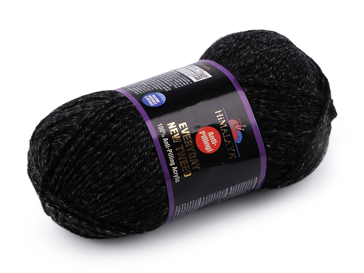 Příze pletací Everyday New Tweed 100 g, barva 11 (75112) černá