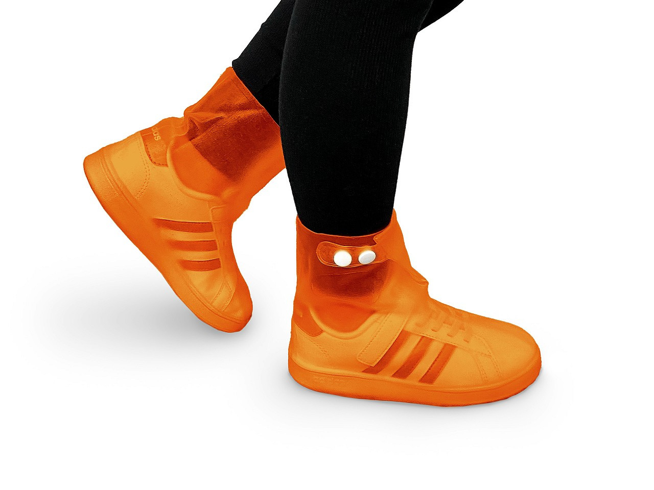 Silikonové návleky na boty dětské, barva 18 vel. XXL(34/35/36) oranžová neon