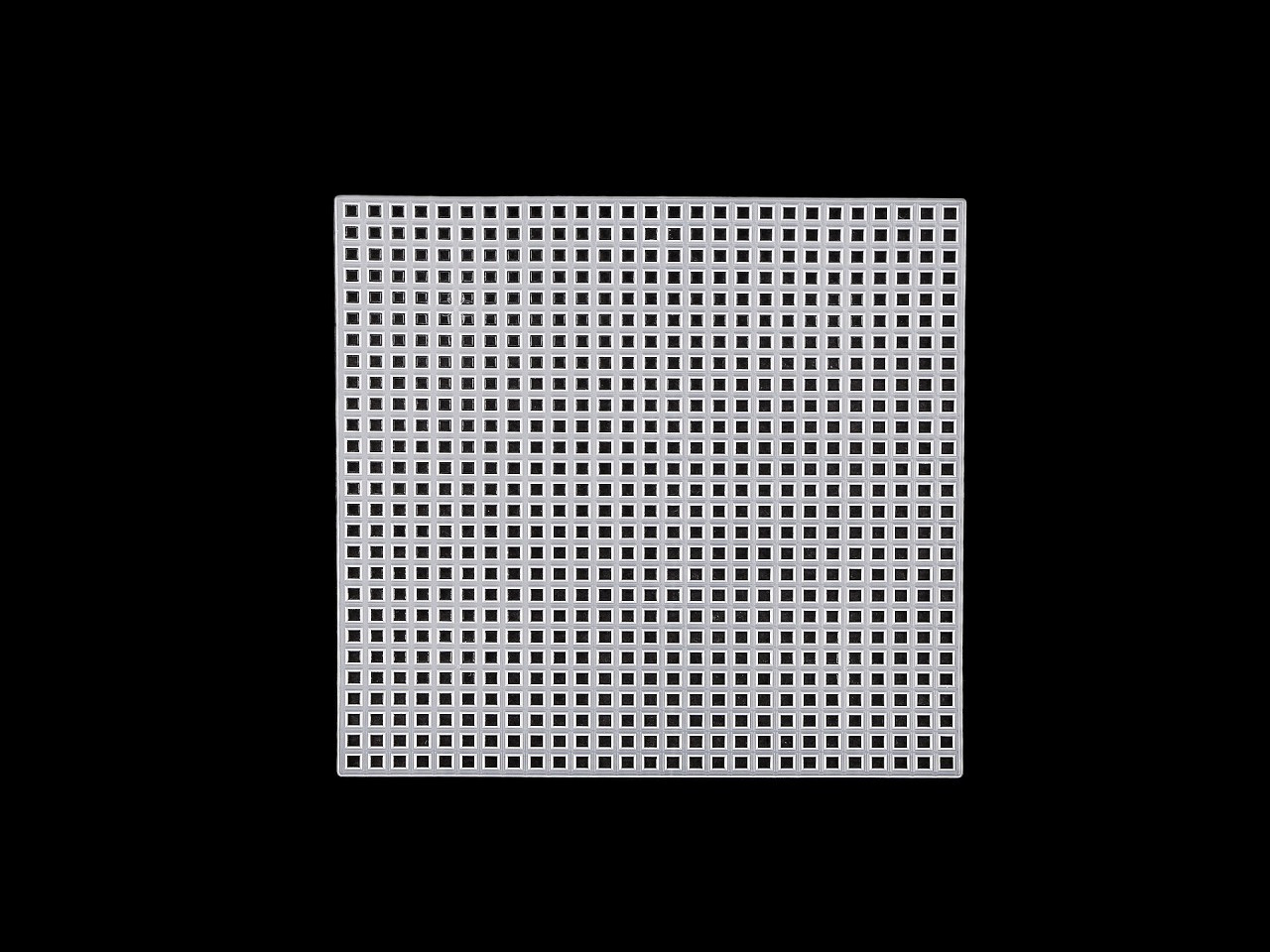 Plastová kanava / mřížka vyšívací, barva 1 (10,8x10,8 cm) bílá