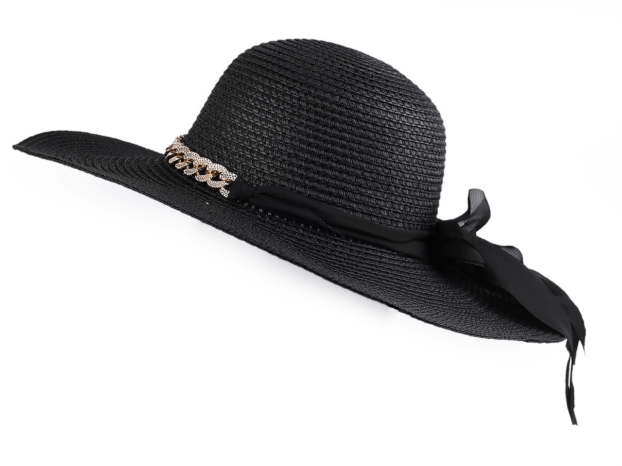 Dámský letní klobouk / slamák, barva 22 černá