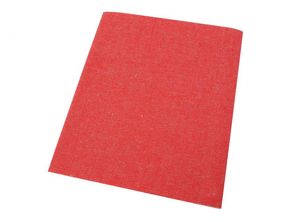 Nažehlovací záplaty riflové 17x43 cm, barva 6 červená výrazná
