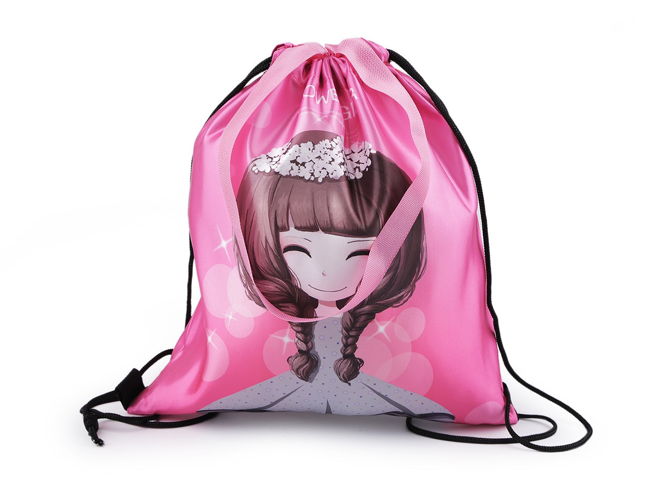 Dívčí taška / vak na záda 28x32 cm, barva 1 růžová