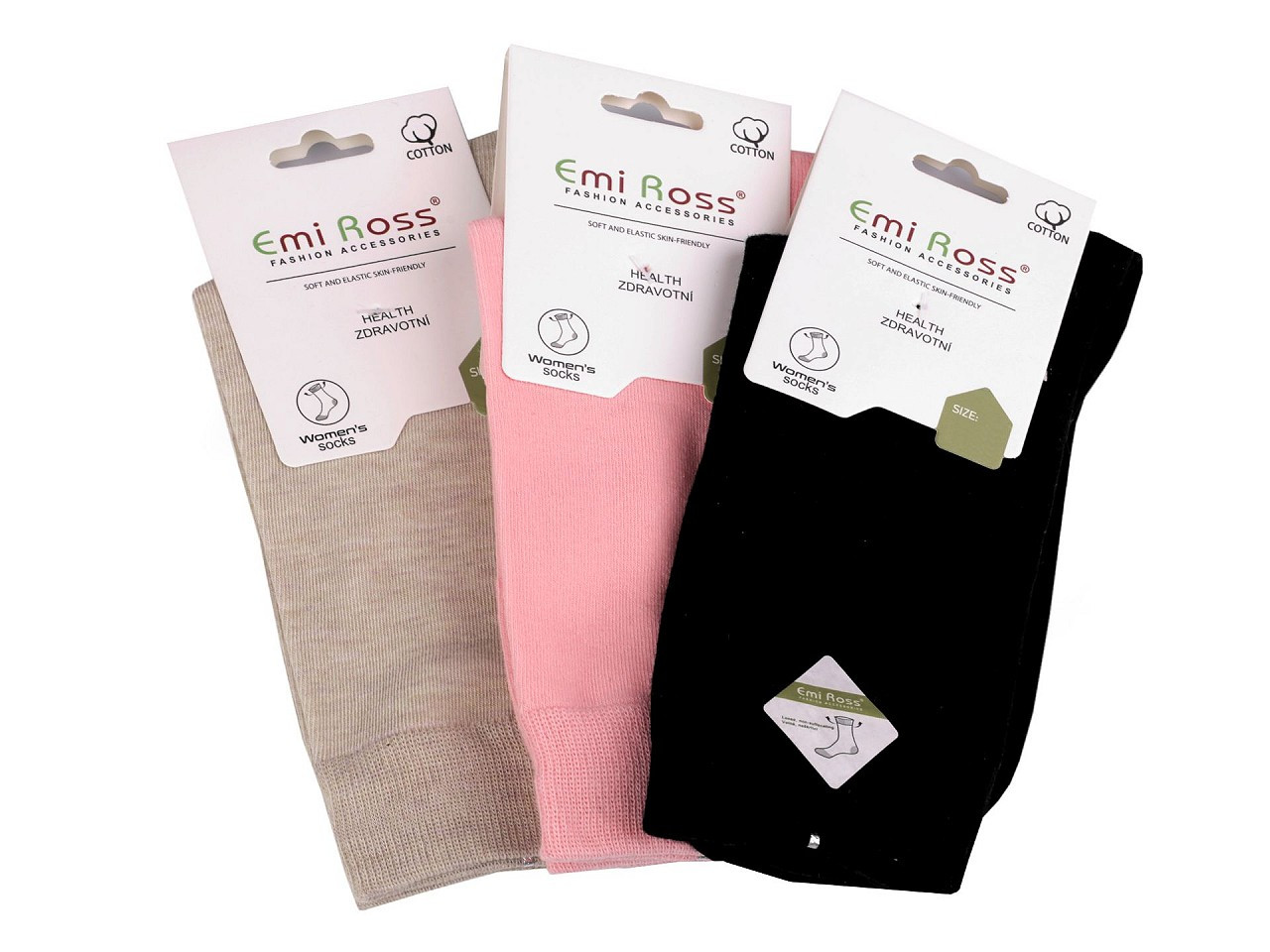 Dámské bavlněné ponožky Emi Ross, barva 15 (vel. 39-42) mix