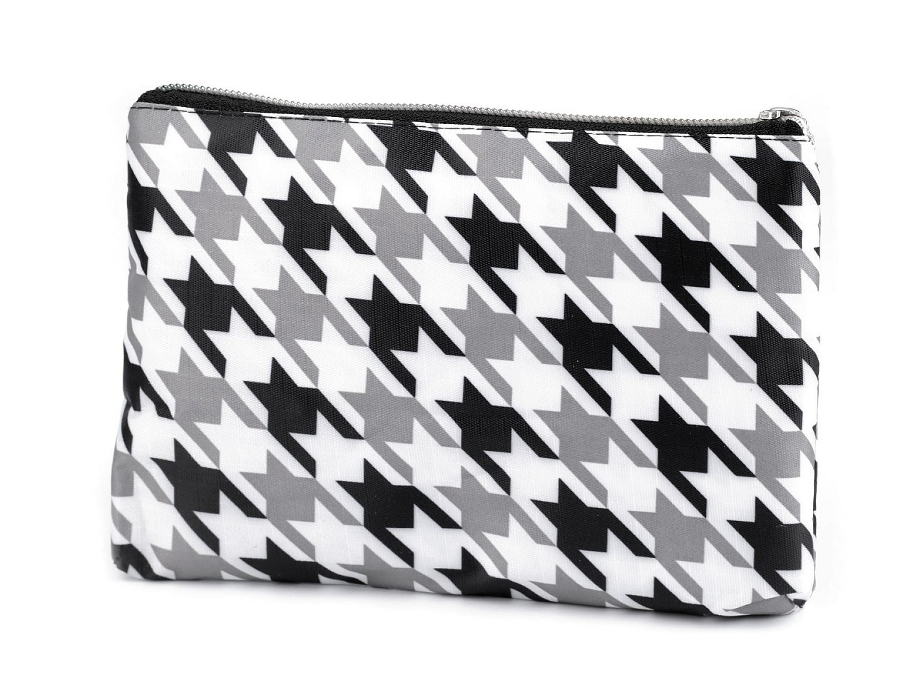 Skládací nákupní taška se zipem 39x40 cm, barva 36 černo-bílo-šedá pepito