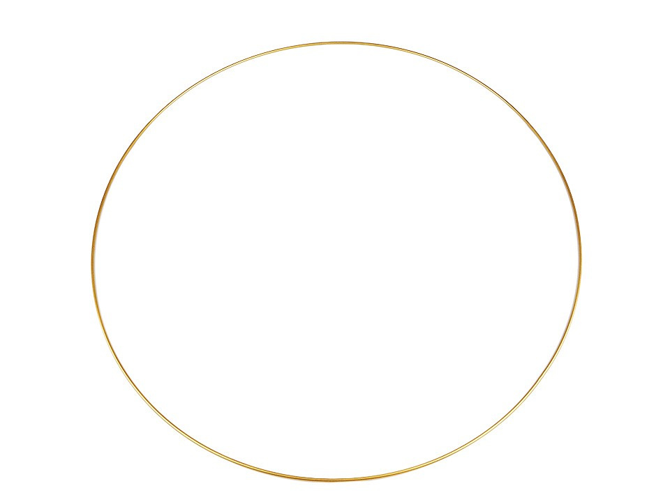 Kovový kruh na lapač snů / k dekorování Ø60 cm, barva 3 zlatá